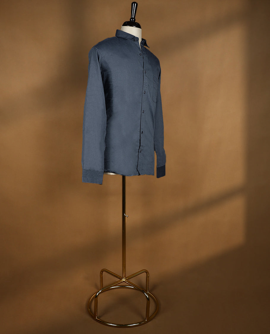 Grey Colour YESTO Full Sleeve Plain Shirt for Men