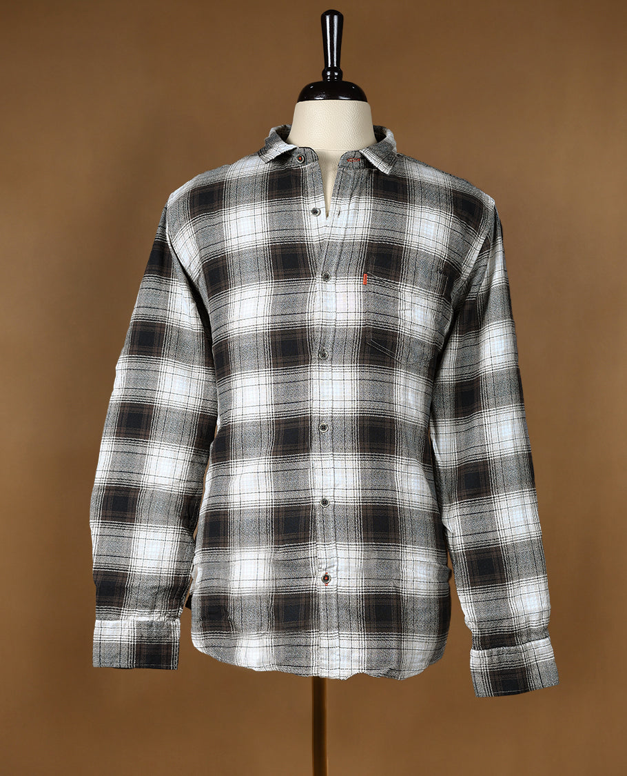 Light & Dark Colour Checked OCTANE Full Sleeve Shirt for Men