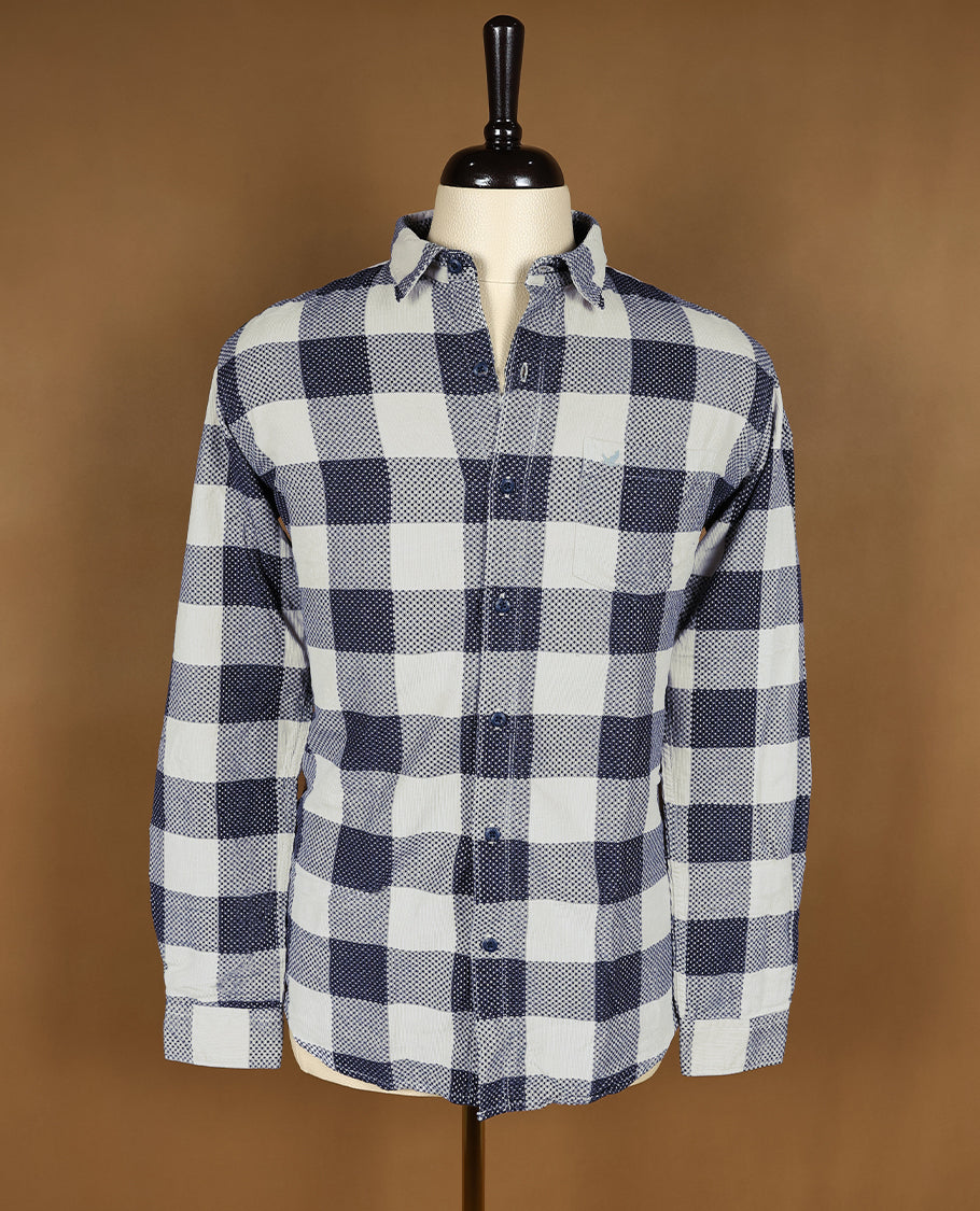 Beige Colour EQ:IQ SPORT Full Sleeve Shirt with Dark Colour Check for Men