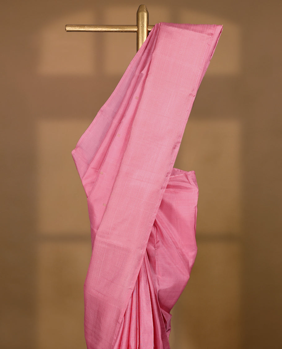 Light Pink Colour Pure Kancheepuram Traditional Silk Saree having Golden Worked Body with Border and Blouse