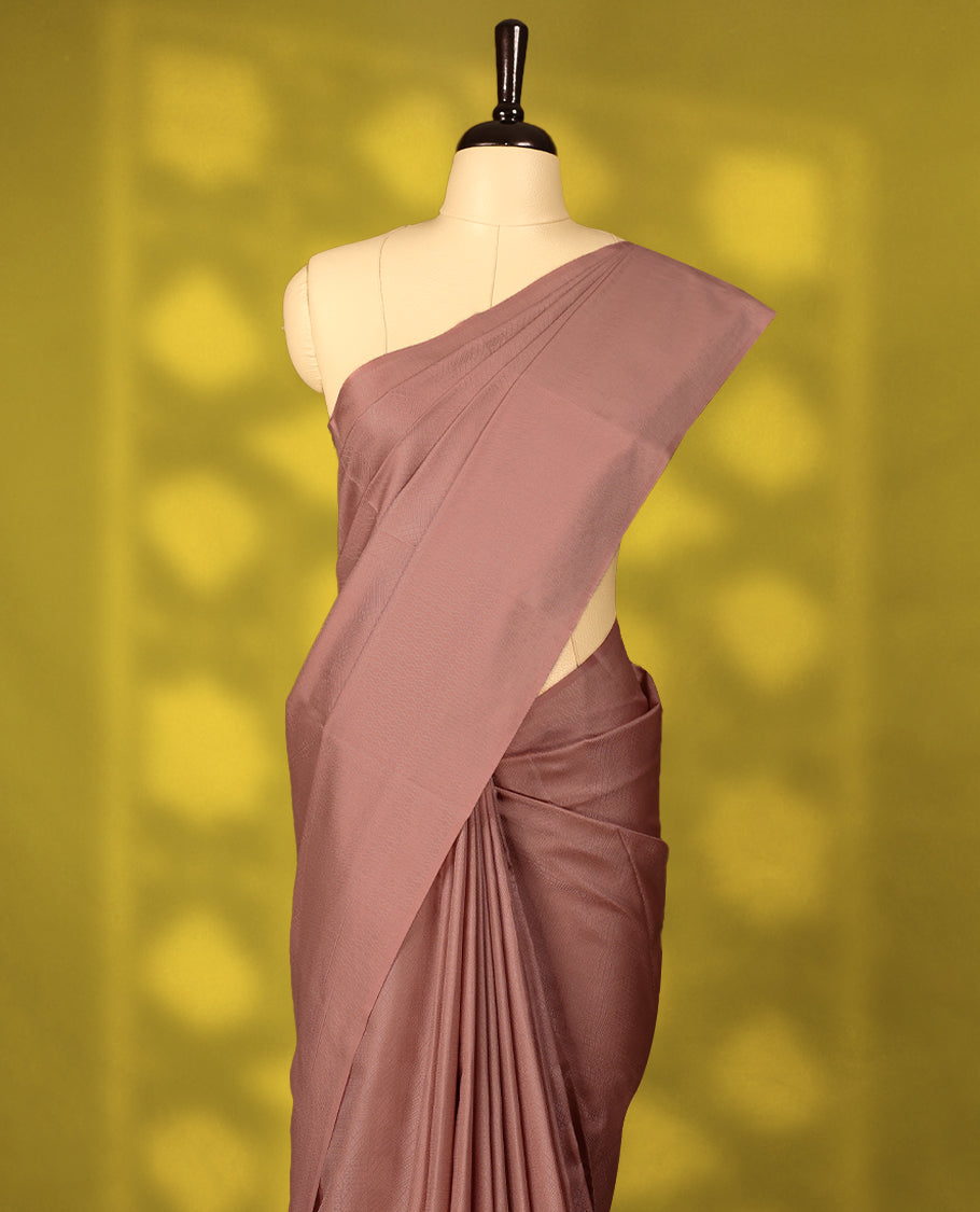 Nude Pink Colour Vasundhara Lite Silk Saree having Thread Work in Body with Self Coloured Border and Blouse