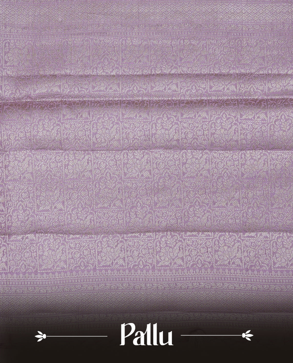 Light Purple colour banaras saree featuring silver zari buttas on body, complemented silver zari on self colour border, comes with matching blouse piece.