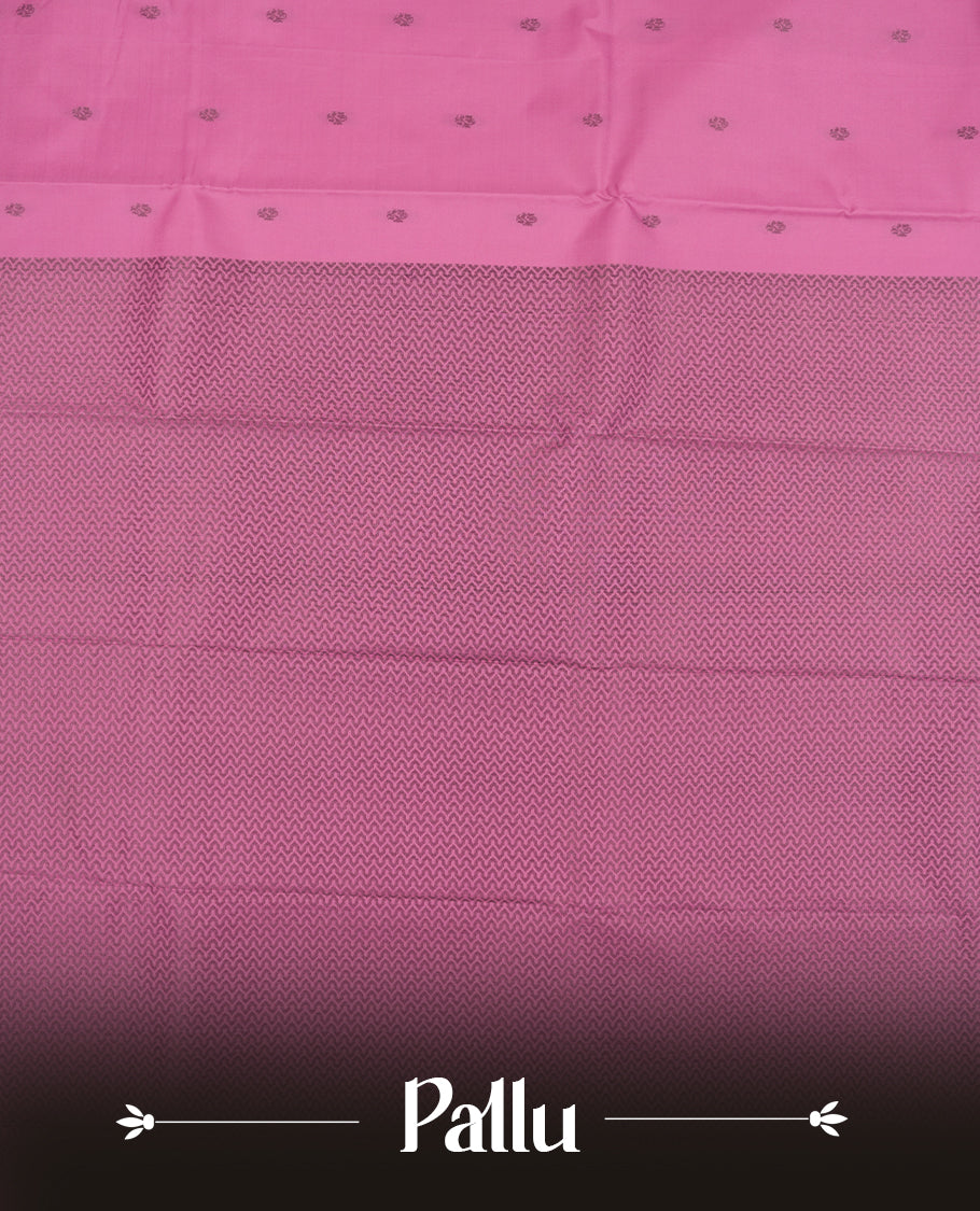 Mulberry colour semi soft silk saree featuring a gray textured patterned body, complemented by self coloured gray colour motifes on pallu & border and a matching blouse piece.