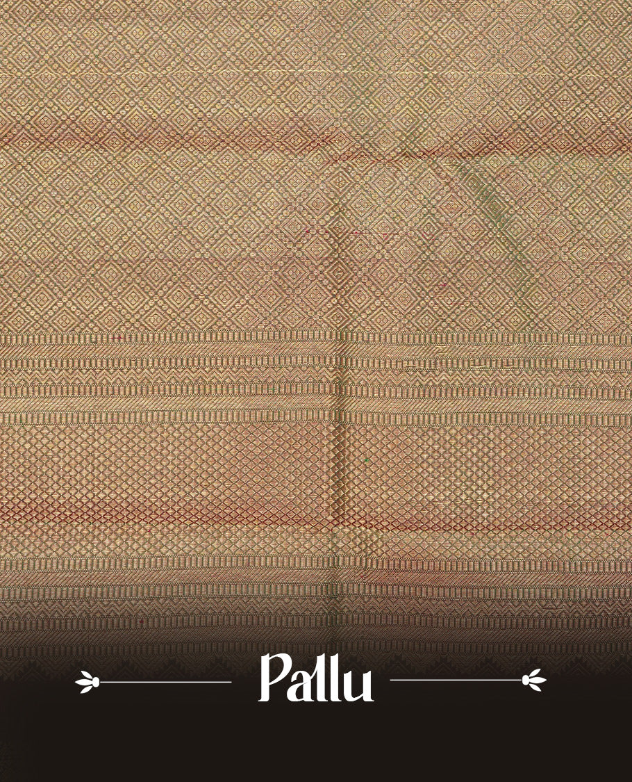 Bronze colour Traditional kancheepuram silk saree
