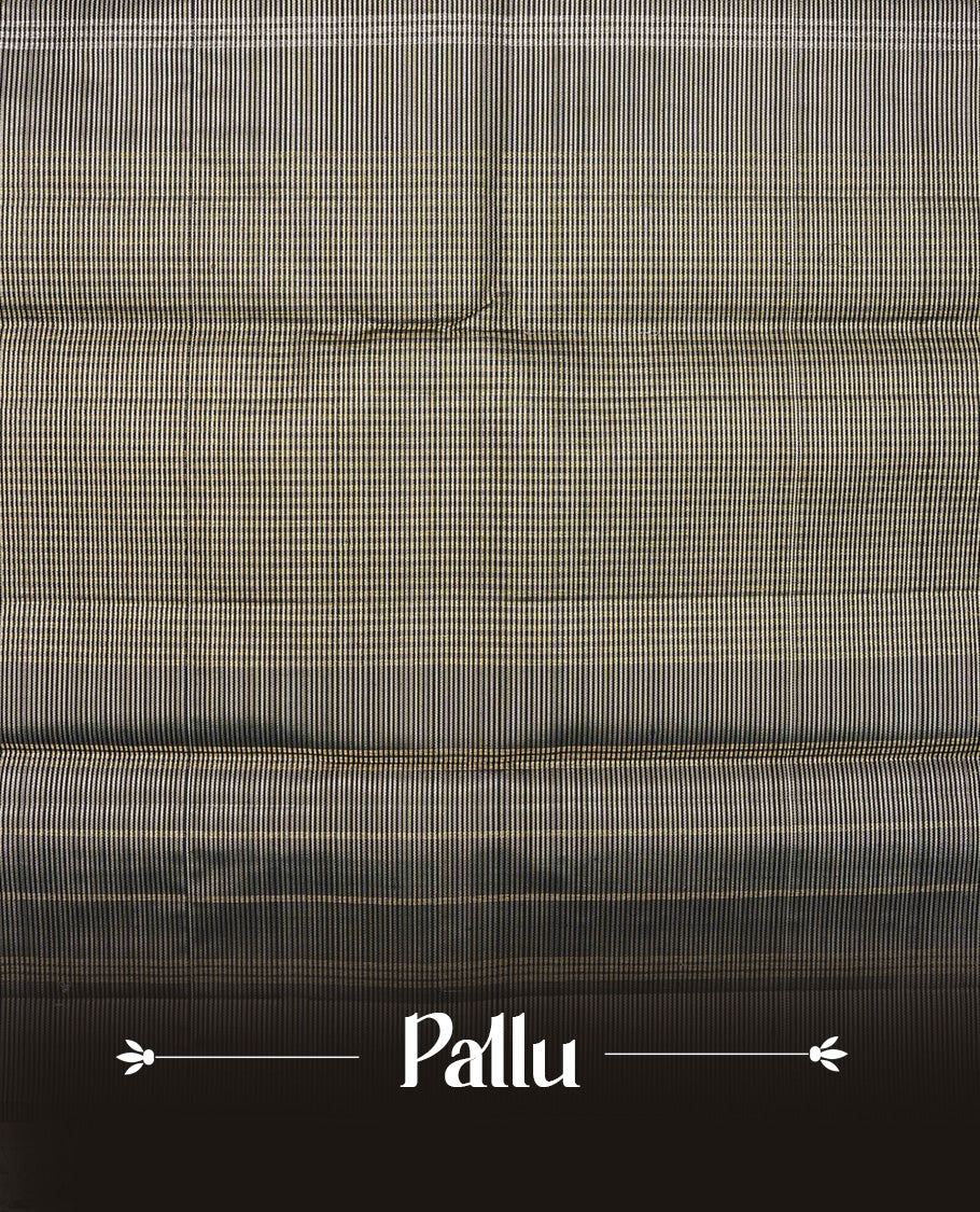 Grey Colour traditional kancheepuram silk saree