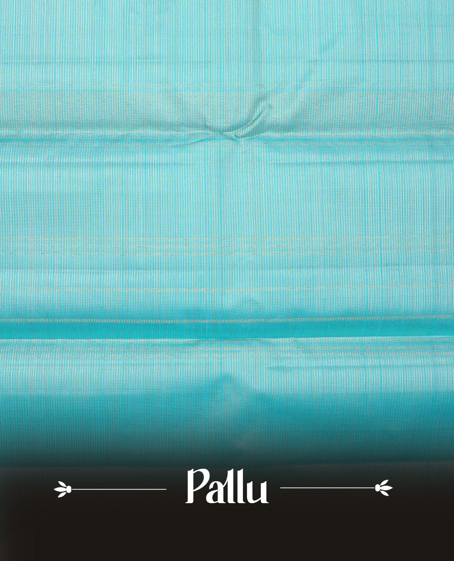 Sky blue colour Traditional kancheepuram silk saree