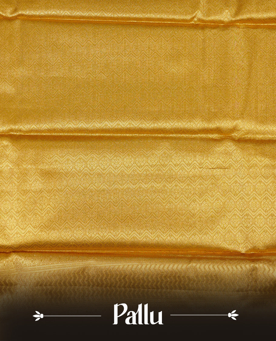 Olive & Gold colour Double shade Semi tissue silk saree featuring self color kodi pattern on body, self colour with Fancy border, paired with matching.
