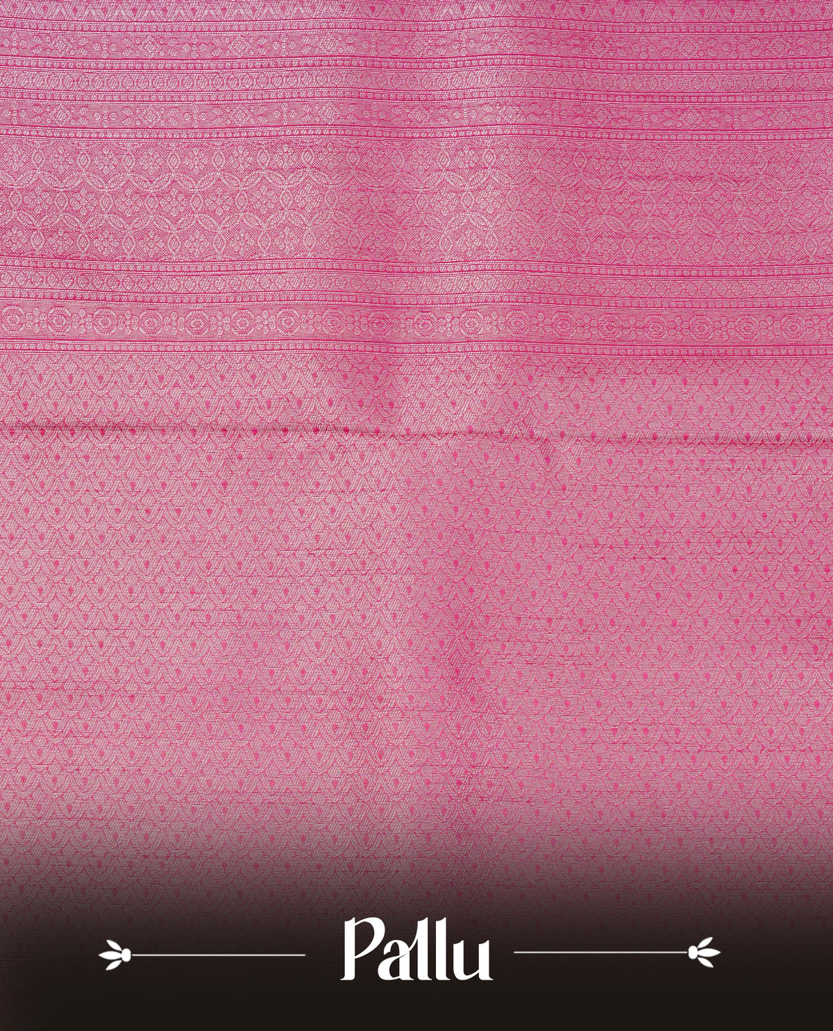 Magenta colour softie silk saree featuring silvar zari, rich pallu floral pattern brocade body, with contrasting self colour patterned border.paired with matching blouse piece.