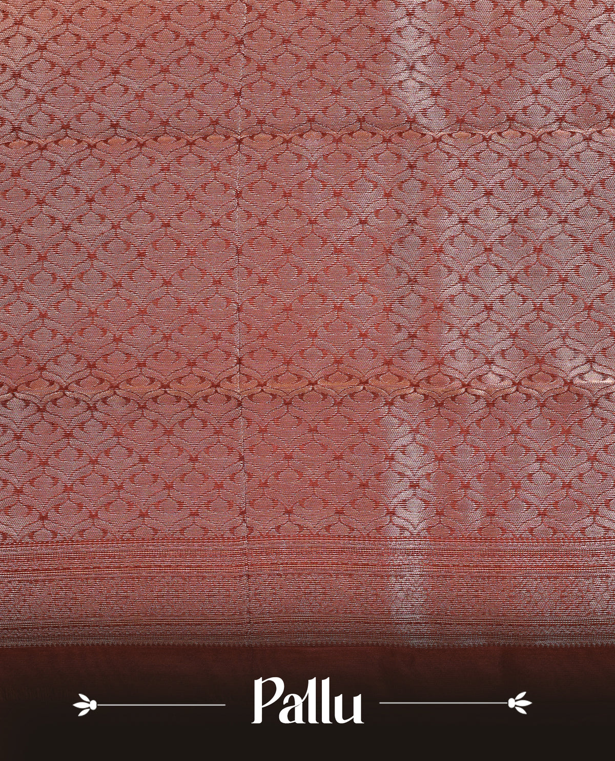 Rust colour soft silk saree