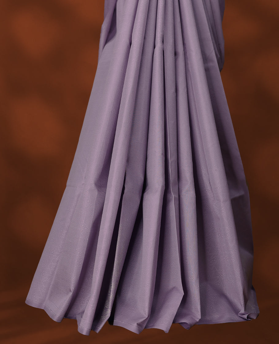 Lavender Colour Vasundhara Lite Silk Saree having Self Coloured Thread Work in Body and Blouse without Border