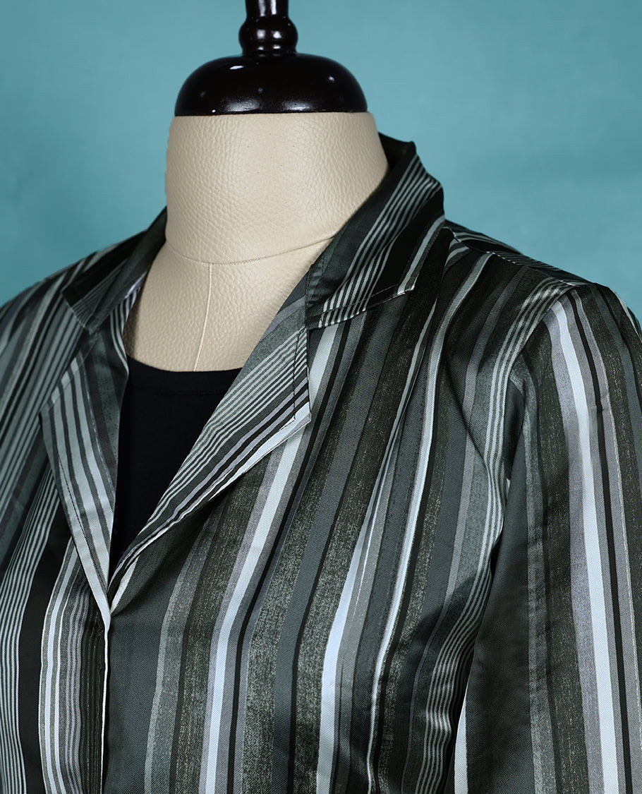 Caviar dark coloured striped co-ord set for women