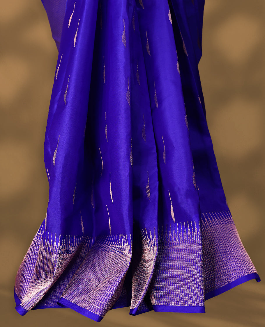 Bright Blue Colour Vasundhara Silk Saree having Thread Work in Body with Border and Blouse