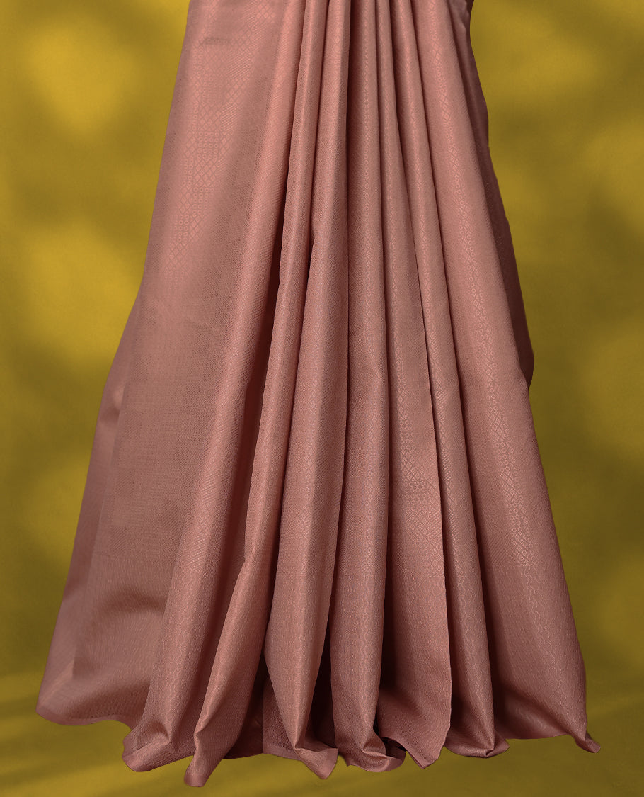 Nude Pink Colour Vasundhara Lite Silk Saree having Thread Work in Body with Self Coloured Border and Blouse