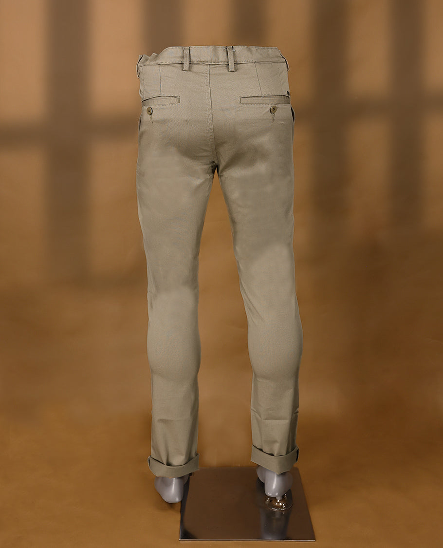 Khaki colour CITRUS plain formal pants for men.
