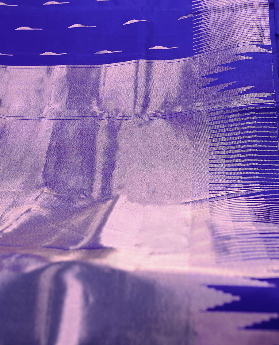 Bright Blue Colour Vasundhara Silk Saree having Thread Work in Body with Border and Blouse