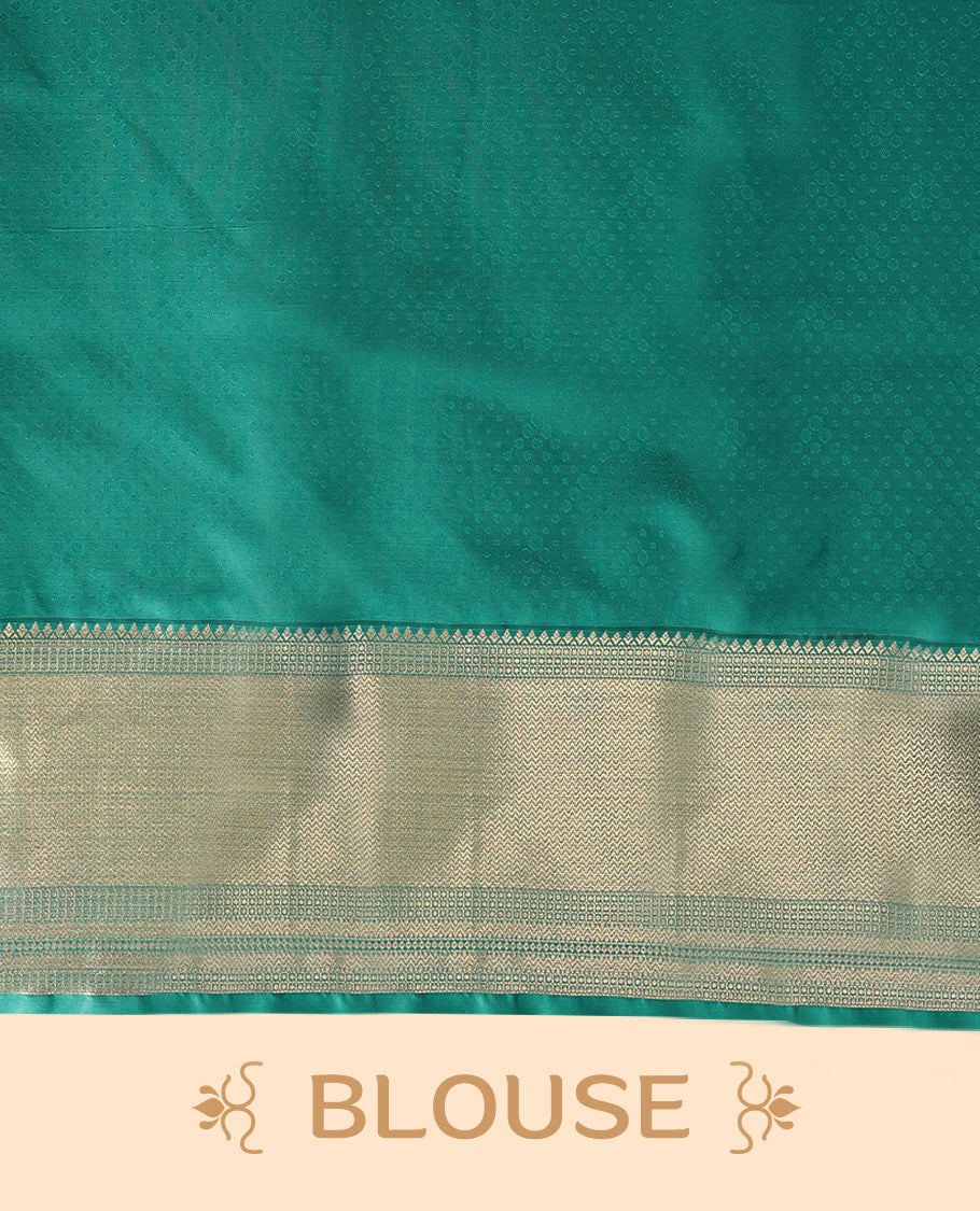 Smokey Taupe Colour Vasundhara Lite Silk Saree having Thread Work in Body with Contrast Coloured Border and Blouse
