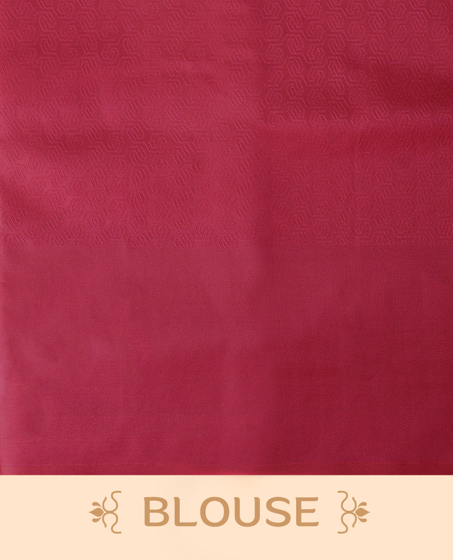 Dark Red Colour Vasundhara Lite Silk Saree having Self Coloured Thread Work in Body with Border and Blouse