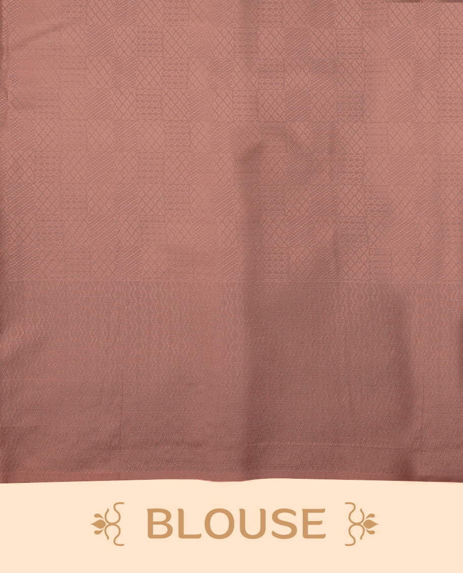 Nude Pink Colour Vasundhara Lite Silk Saree having Thread Work in Body with Self Coloured Border and Blouse