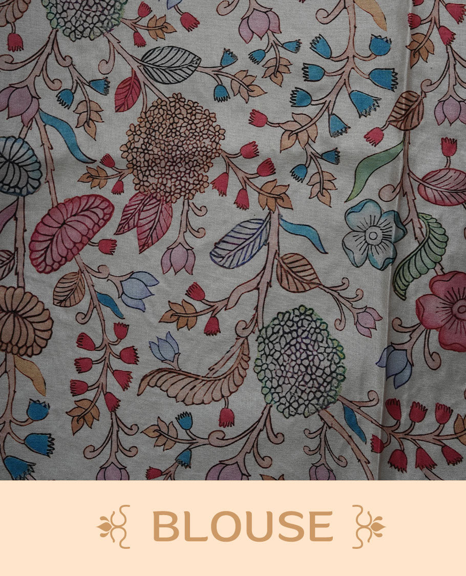 Pastel yellow colour organza saree with multicolour thread embroidery on the pallu and fine border detailing, paired with a matching blouse.