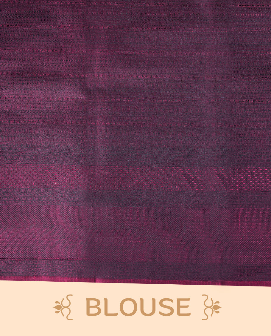 Wine Colour Vasundhara Lite Silk Saree having Thread Work in Body with Self Coloured Border and Blouse