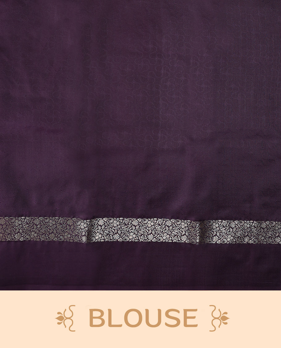 Royal Purple Colour Vasundhara Lite Silk Saree having Butta Work in Body with Self Coloured Border and Blouse