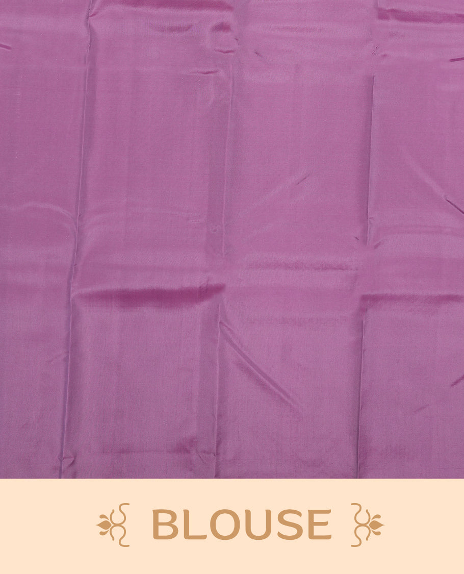 Plum purple colour semi soft silk saree featuring a self coloured textured patterned body, complemented by self coloured pallu & border and a matching blouse piece.