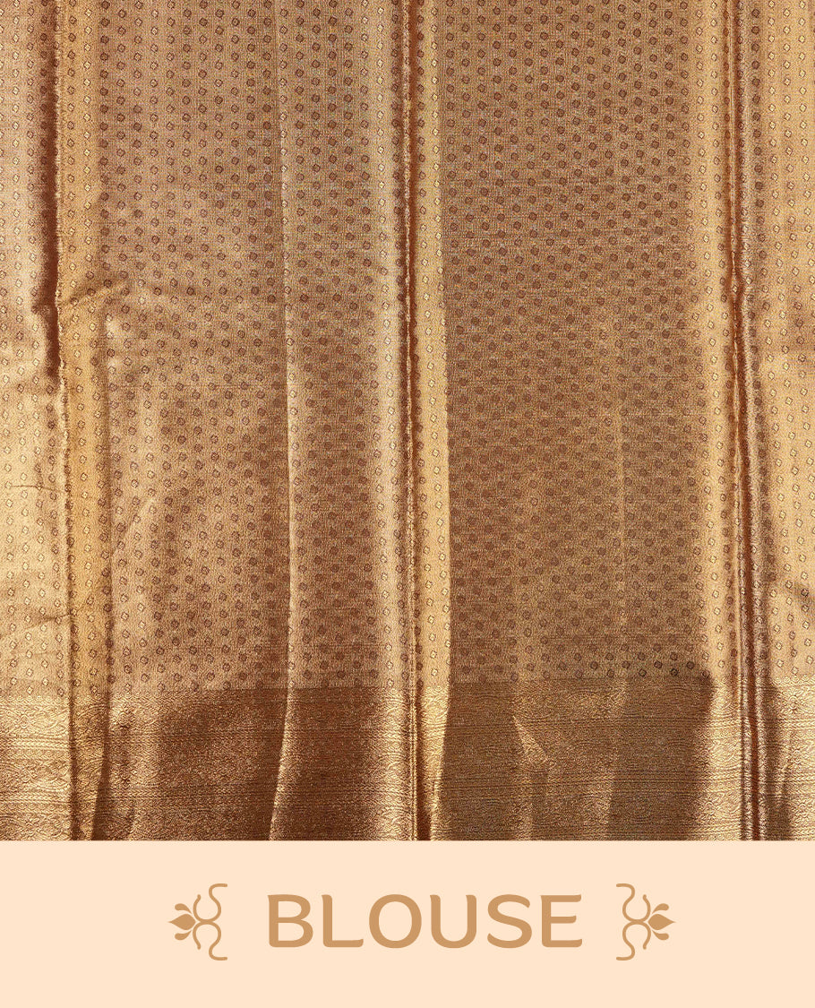 Black & Gold colour Double shade Semi tissue silk saree featuring self color kodi pattern on body, self colour with Fancy border, paired with matching.