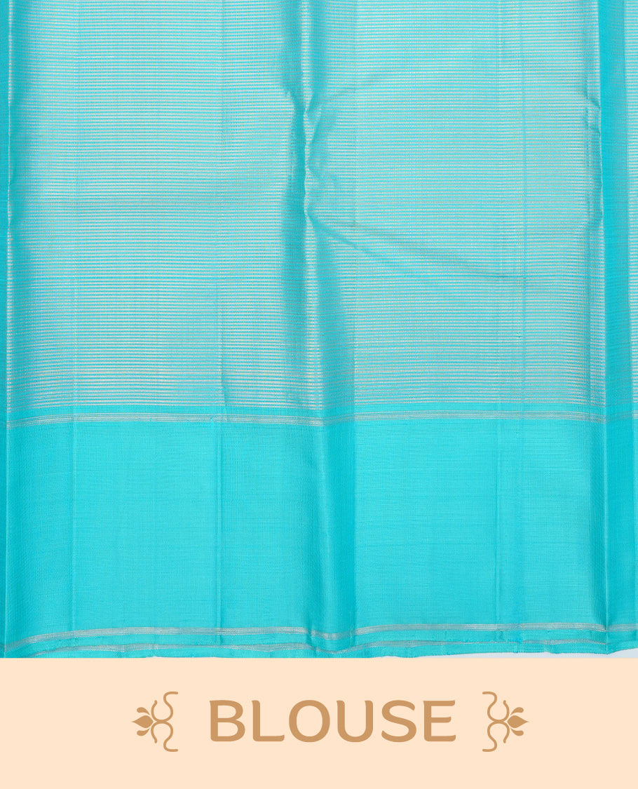 Sky blue colour Traditional kancheepuram silk saree