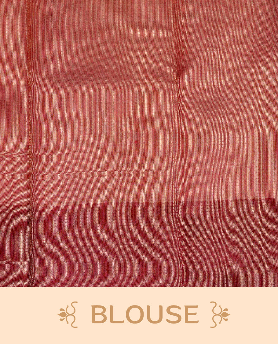 Off White Colour Semi Silk Saree Featuring Maroon thread buttas On Body, Highlighted by contrast border with Mango motifs, paired with matching blouse piece.