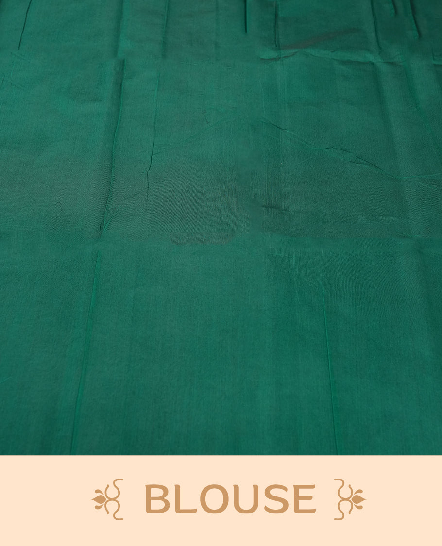 Black colour soft silk cotton saree adorned with peacock colour motifs and Enhanced by a beautifully rich peacock colour woven contrasted pallu & Comes with a matching blouse piece for a complete look.