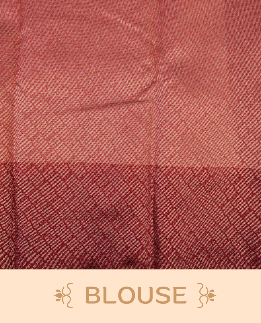 Off White colour soft silk saree with contrast Maroon border.