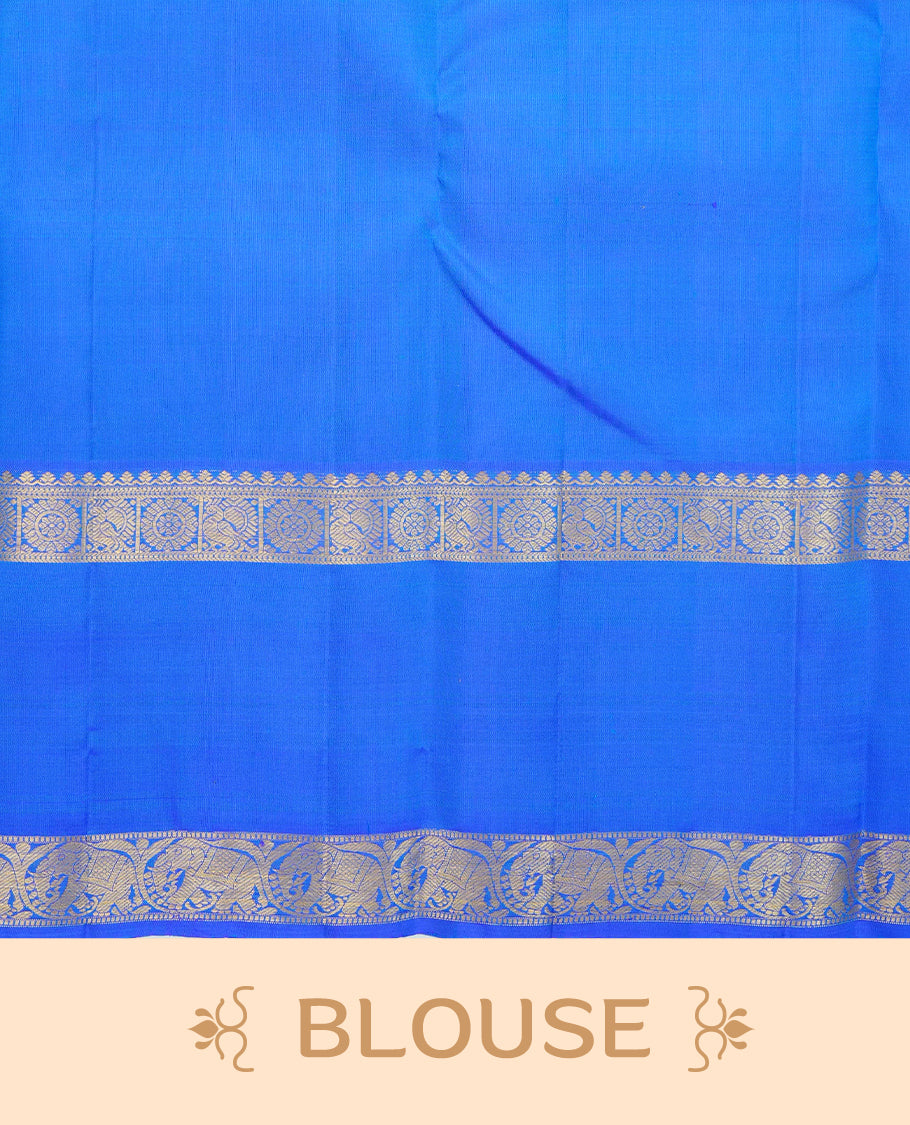 Peacock Green colour Traditional kancheepuram silk saree