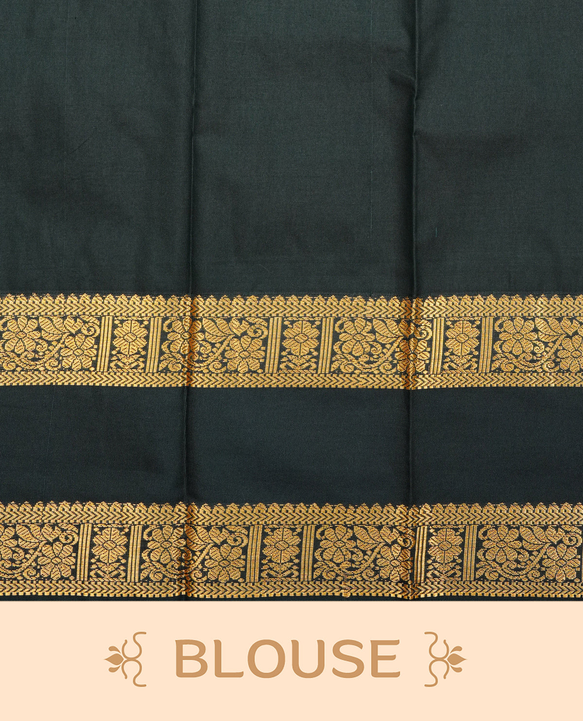 Pink colour silk saree featuring gold zari motifs on body, contrast dark grren with gold zari traditional border, contrast grand pallu comes with matching blouse piece .
