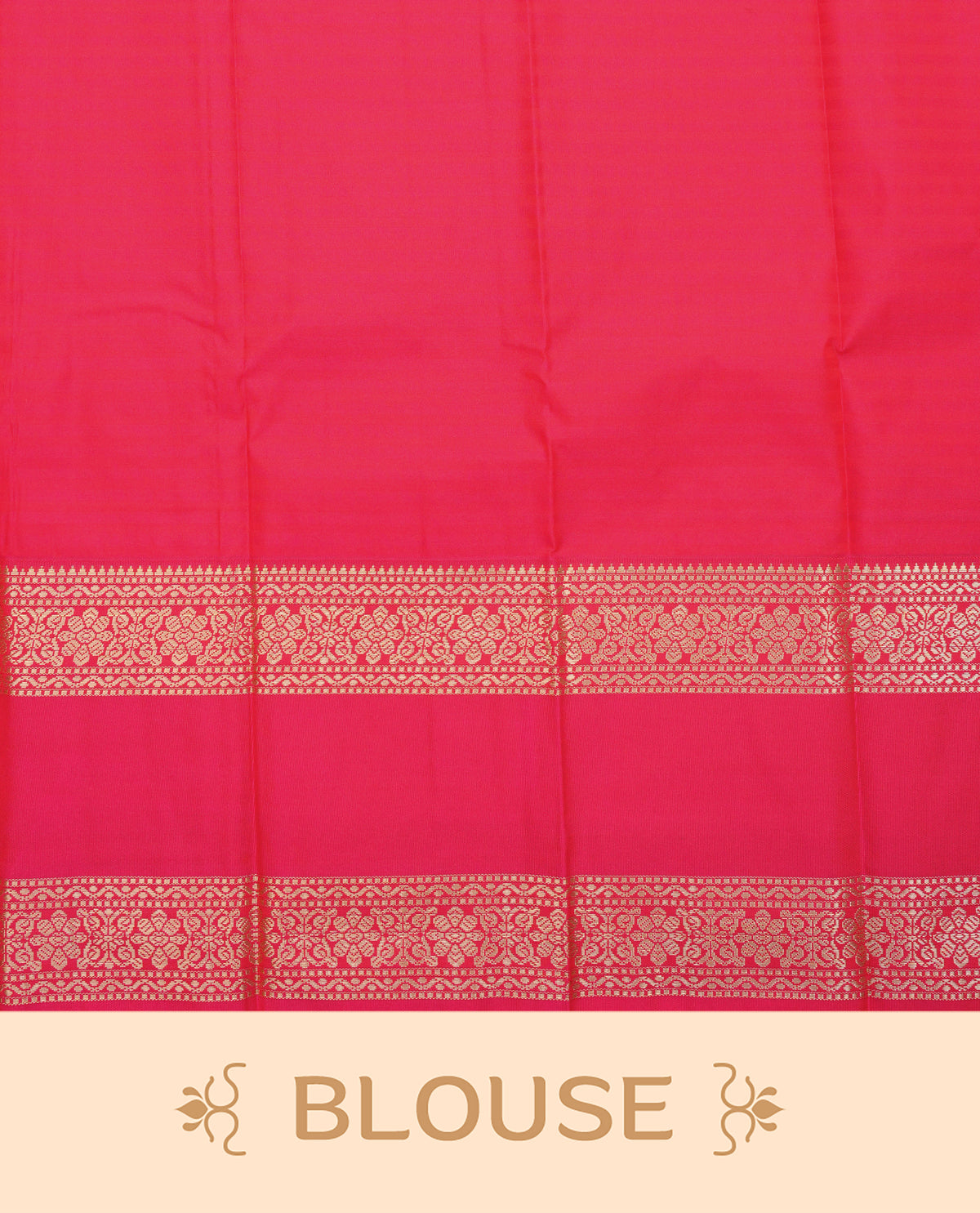 Green colour soft silk saree featuring floral gold zari checks with buttas on body, contrast pink colour traditional border, grand pallu comes with matching blouse piece.