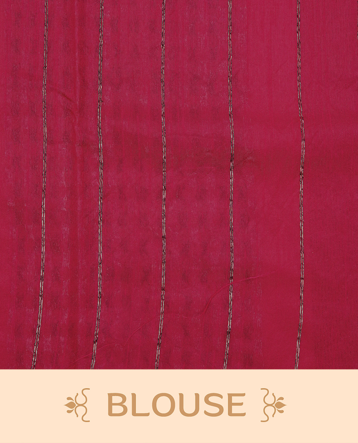 Magenta colour semi tussar silk saree featuring bold thread polka dot body, no specific border, comes with matching blouse piece