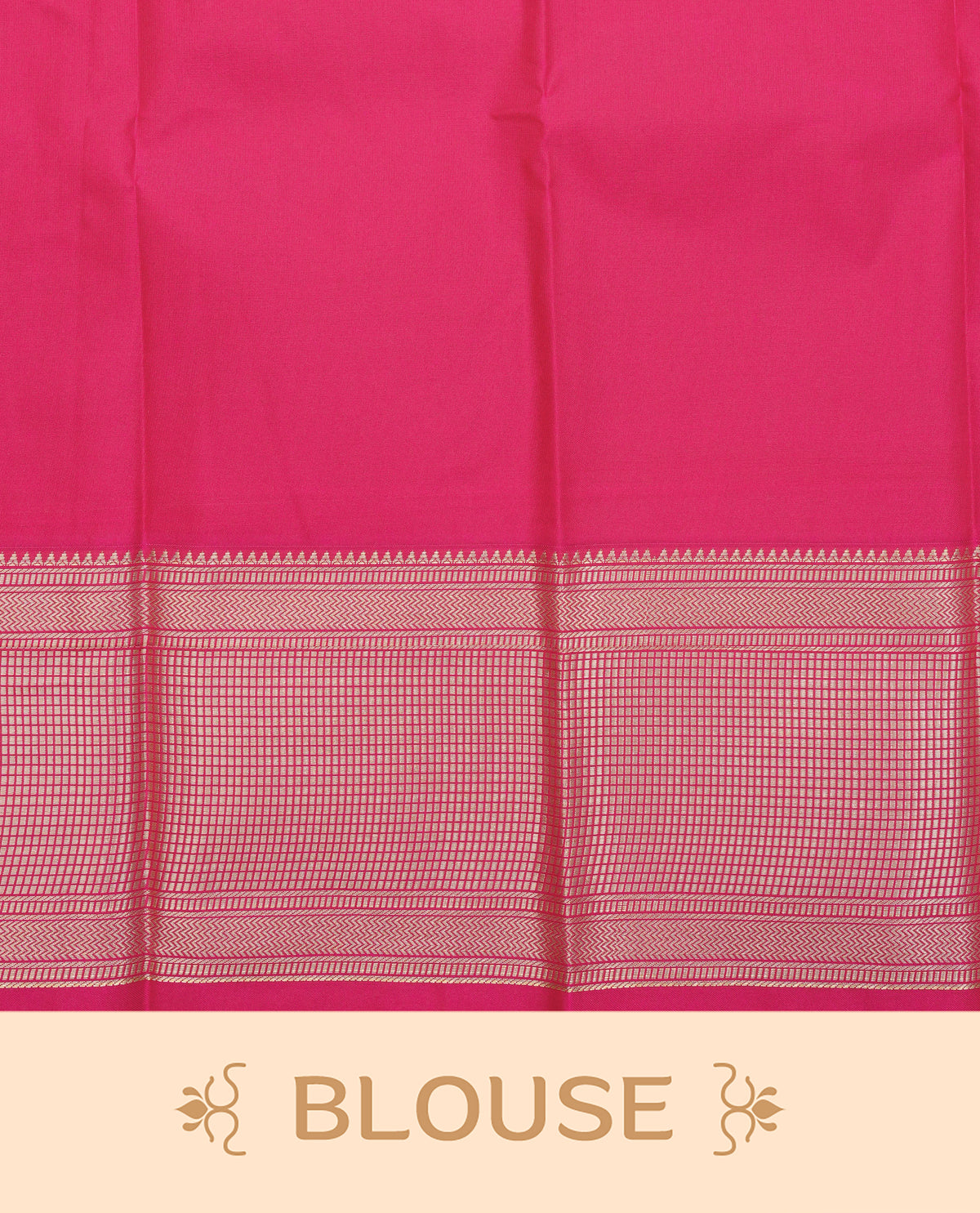 Pink colour soft silk saree featuring gold zari floral motifs on body, contrast self colour traditional border, grand pallu comes with matching blouse piece.