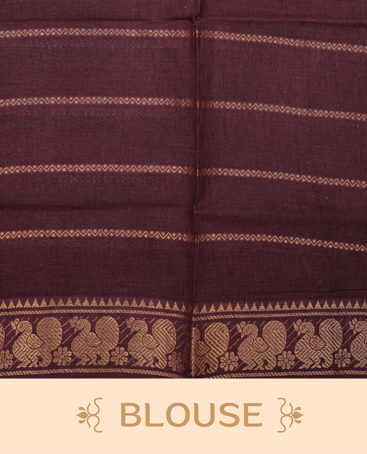 Teal Green Colour Sungudi Cotton Saree with gold zari coin motifs on the body, a matching gold zari border, and a striped gold zari pallu. Paired with a contrast maroon blouse featuring a gold zari border.