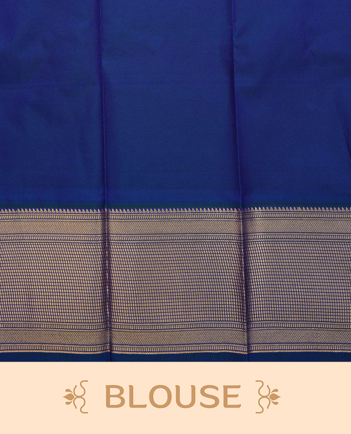 Blue & green doubleshade soft silk saree featuring gold zari floral motifs on body, contrast self colour gold zari traditonal border, grand pallu comes with matching blouse piece.
