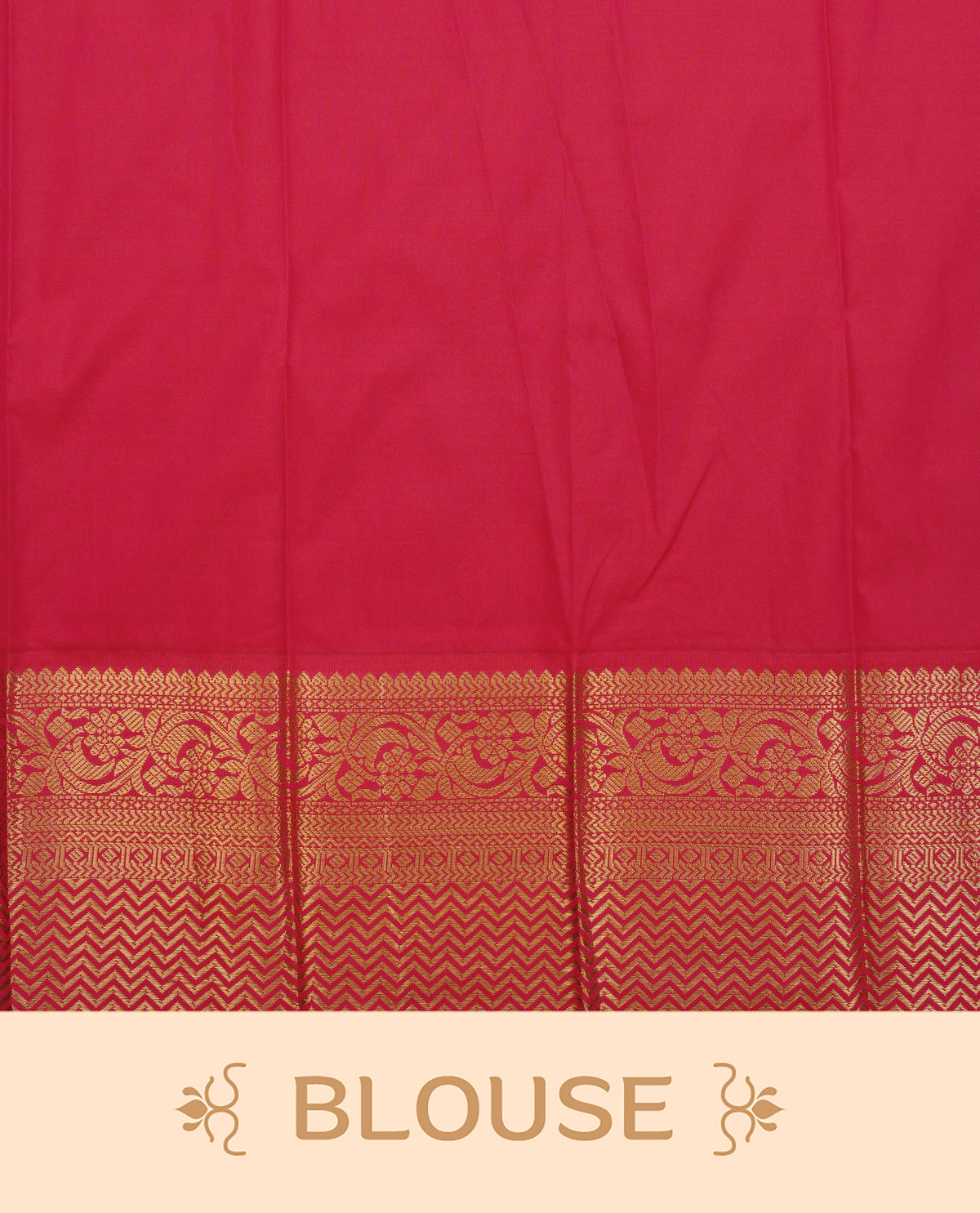 Off white colour silk saree featuring gold zari tripes with floral patterns on body, contrast red with gold zari traditional border, contrast grand pallu comes with matching blouse piece .