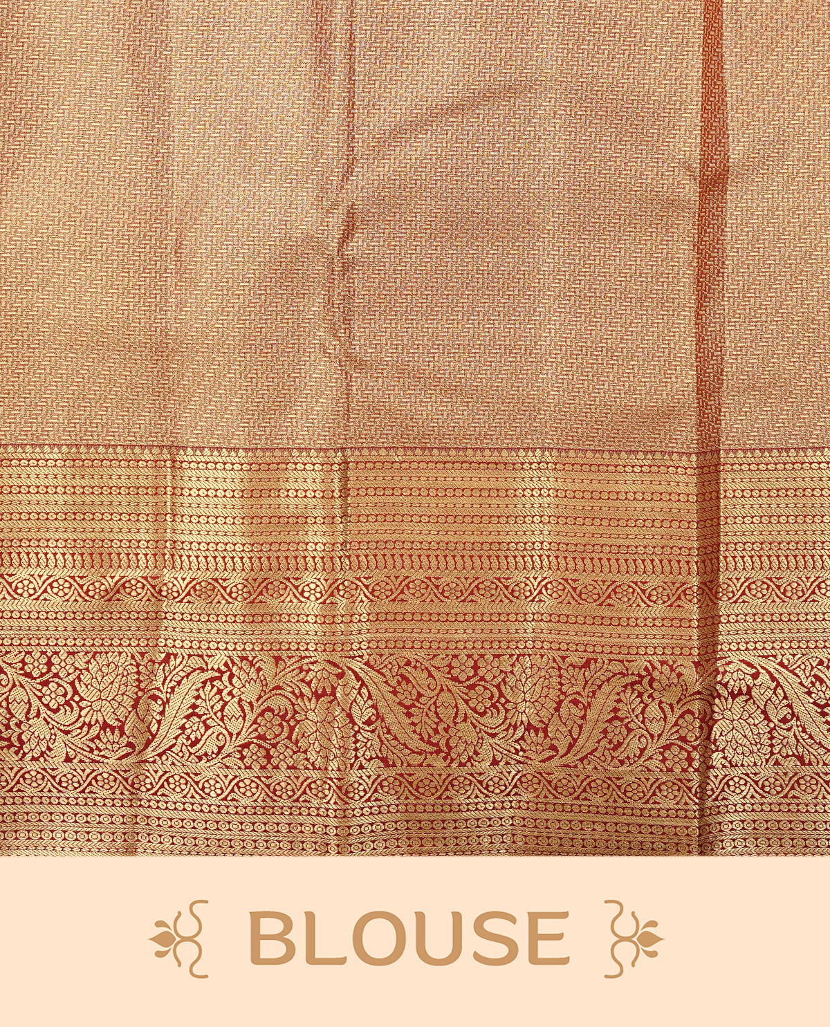 Mustard yellow Colour Semi Tissue Silk Saree featuring Floral Kodi Gold Zari Work on the body, complemented by an intricately woven gold zari pallu, a rich Maroon and gold zari border, and paired with a matching plain blouse piece