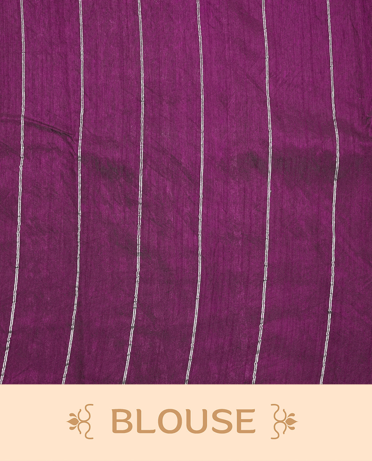 Grape colour semi tussar silk saree featuring bold thread polka dot body, no specific border, comes with matching blouse piece