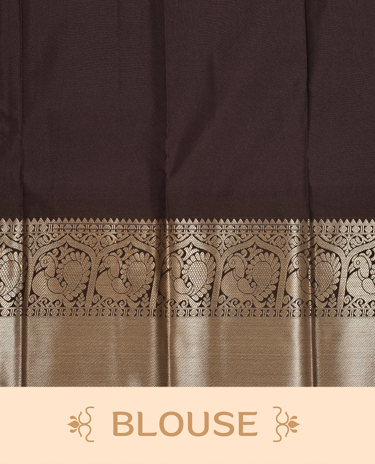 Dark brown colour soft silk saree