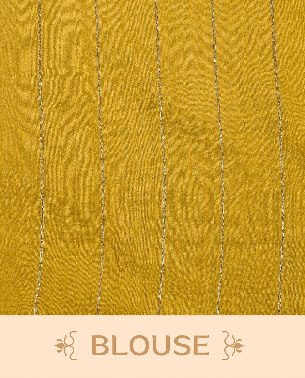 Mustard yellow colour semi tussar silk saree featuring bold thread polka dot body, no specific border, comes with matching blouse piece