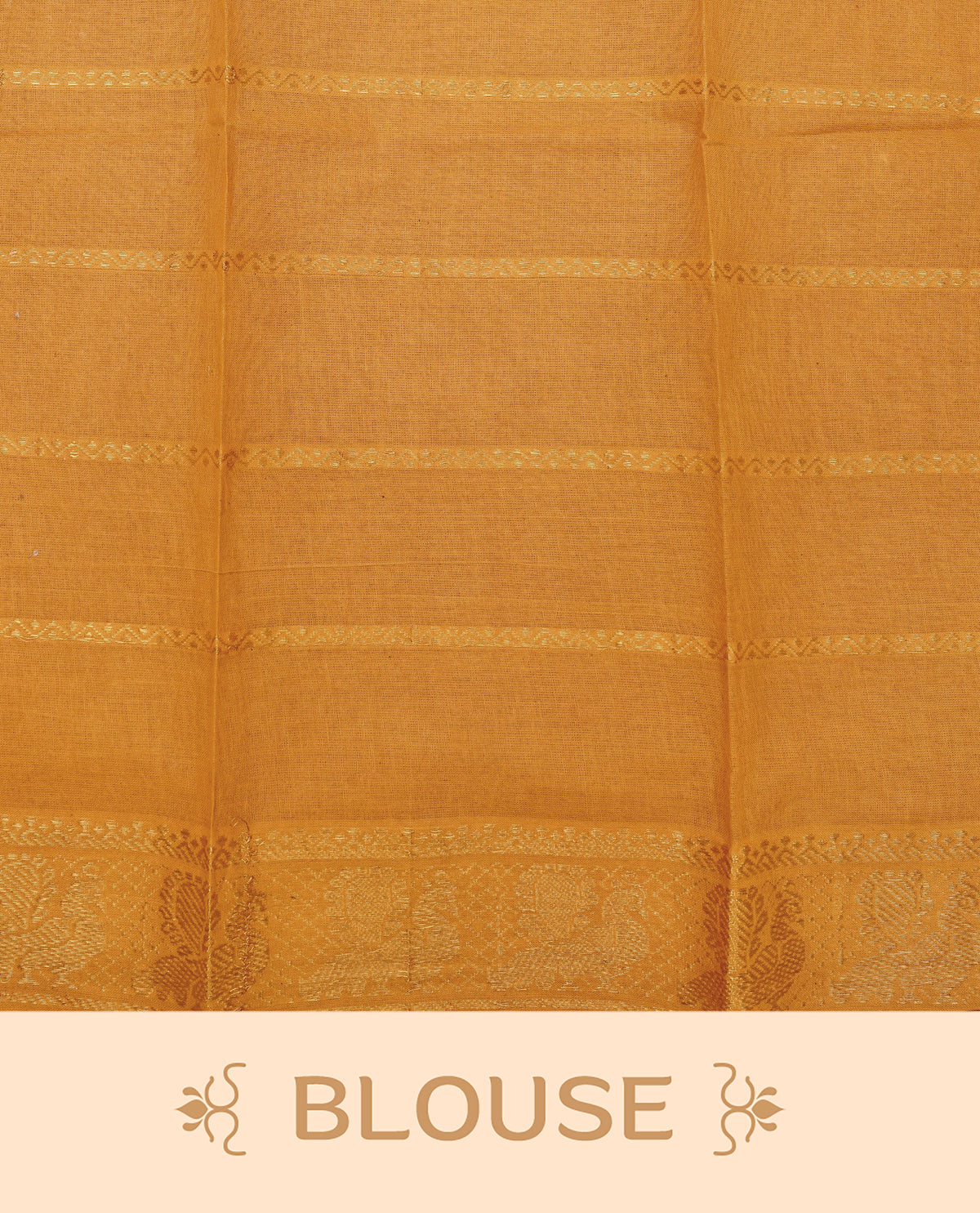 Dark Brown colour Sungudi cotton saree with a plain body, a contrast Mustard with temple zari border & pallu ,paired with a matching blouse piece.