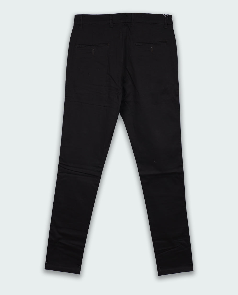 Soot black colour SATIN LYCRA formal pants for men, tailored in a slim fit with a clean front and side pockets & Made from premium fabric for all day comfort.