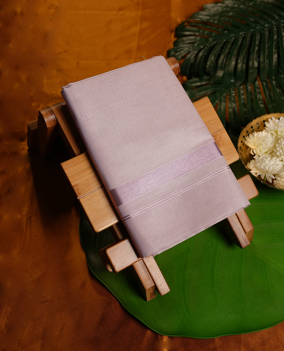 Pink Colour MINISTER WHITE Cotton double Dhoti with Pink Colour Border for Men