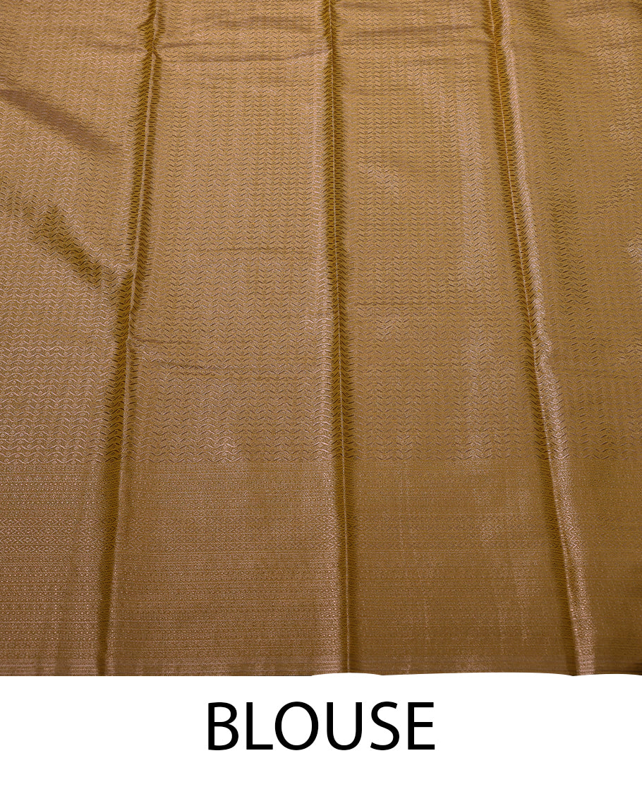 Mustard Colour Tissue Saree having Zari Worked Body with Brocade Border and Blouse