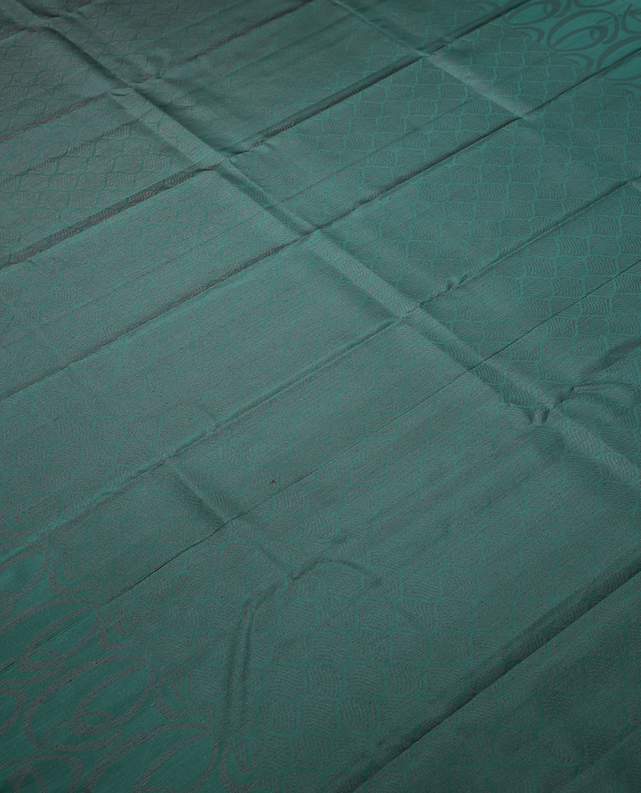 Ultra Marine Green Colour Soft Silk Saree having Zari Worked Body with Self Colour Border and Blouse