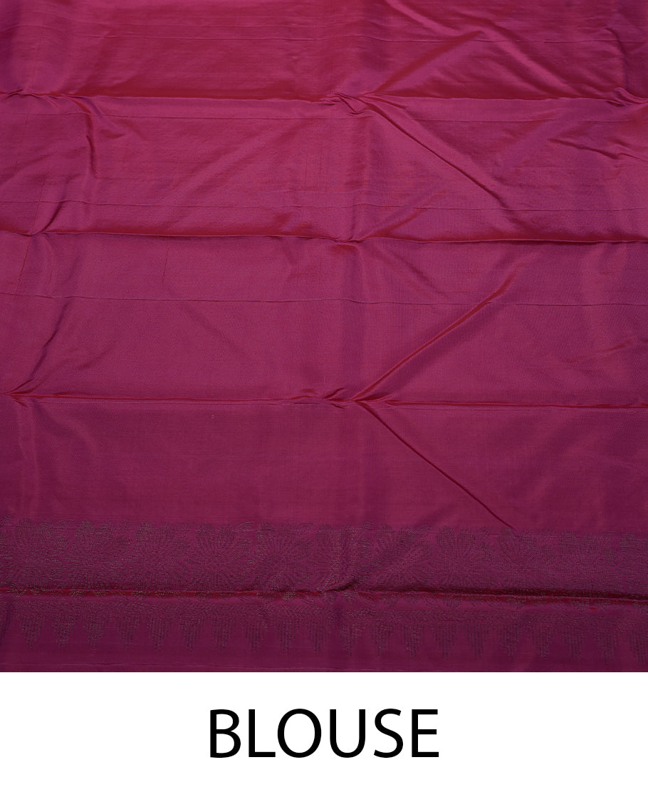 Magenta Colour Soft Silk Saree having Zari Worked Body with Self Colour Border and Blouse