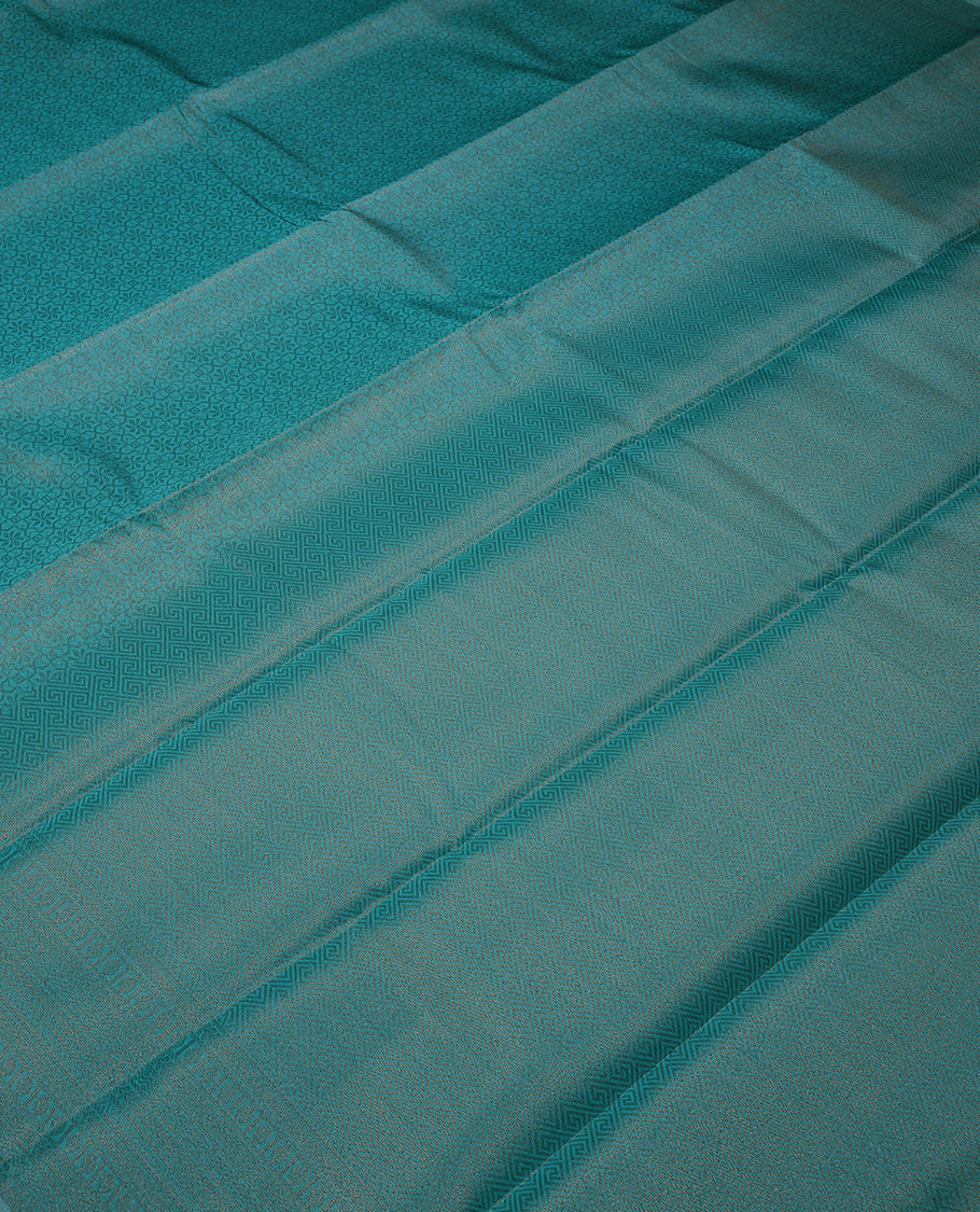 Aqua Blue Colour Tissue Saree having Zari Worked Body with Self Coloured Border and Blouse